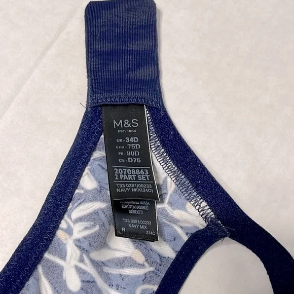 Pick up/$25 Women’s M&S Flexifit Underwire Floral Full Cup T-Shirt Bra 34D - Picture 3 of 3